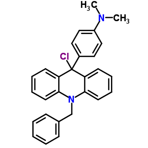 4-(10-Benzyl-9-chloro-acridin-9-yl)-n,n-dimethyl-aniline Structure,5436-20-4Structure