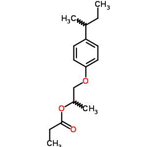 1-(4-丁烷-2-基苯氧基)丙烷-2-基 丙酸酯结构式_5436-96-4结构式
