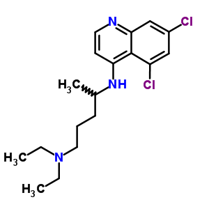 N-(5,7-二氯喹啉-4-基)-N,N-二乙基-戊烷-1,4-二胺结构式_5437-27-4结构式