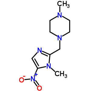 1-甲基-4-[(1-甲基-5-硝基-1H-咪唑-2-基)甲基]哌嗪结构式_54387-29-0结构式