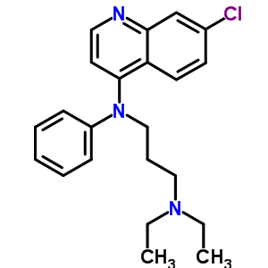 N-(7-氯喹啉-4-基)-N,N-二乙基-N-苯基-丙烷-1,3-二胺结构式_5439-75-8结构式