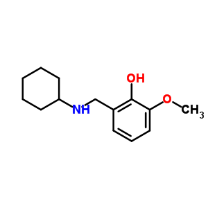 2-[(环己基氨基)甲基]-6-甲氧基-苯酚结构式_5442-65-9结构式