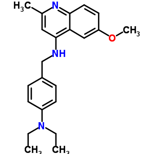N-[[4-(二乙基氨基)苯基]甲基]-6-甲氧基-2-甲基-4-喹啉胺结构式_5442-69-3结构式