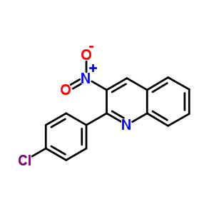 Quinoline,2-(4-chlorophenyl)-3-nitro- Structure,5443-78-7Structure