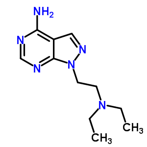 1-(2-(二乙基氨基)乙基)-1H-吡唑并[3,4-d]嘧啶-4-胺结构式_5444-53-1结构式