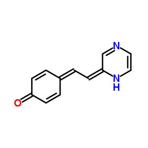 4-[(2Z)-2-(1H-吡嗪-2-基)亚乙基]-2,5-环己二烯-1-酮结构式_5444-92-8结构式