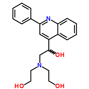 a-[[双(2-羟基乙基)氨基]甲基]-2-苯基-4-喹啉甲醇结构式_5445-71-6结构式