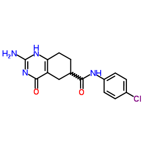 2-氨基-n-(4-氯苯基)-3,4,5,6,7,8-六氢-4-氧代-6-喹唑啉羧酰胺结构式_5446-26-4结构式