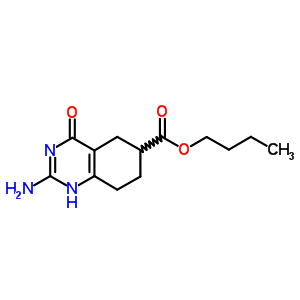 2-氨基-3,4,5,6,7,8-六氢-4-氧代-6-喹唑啉羧酸丁酯结构式_5446-29-7结构式