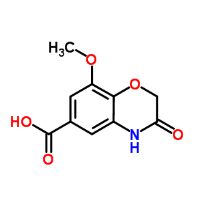 8-甲氧基-3-氧代-3,4-二氢-2H-1,4-苯并噁嗪-6-羧酸结构式_5446-56-0结构式