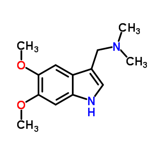 1-(5,6-二甲氧基-1H-吲哚-3-基)-N,N-二甲基-甲胺结构式_5446-82-2结构式