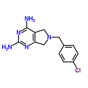 6-[(4-氯苯基)甲基]-6,7-二氢-5H-吡咯并[3,4-d]嘧啶-2,4-二胺结构式_54476-35-6结构式