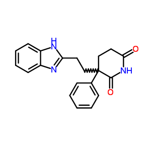 2,6-Piperidinedione,3-[2-(1h-benzimidazol-2-yl)ethyl]-3-phenyl- Structure,5448-04-4Structure