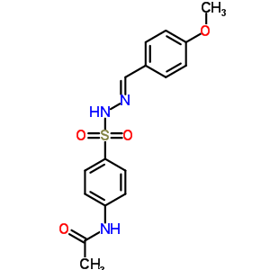 N-(4-((2-(4-甲氧基亚苄基)肼基)磺酰基)苯基)乙酰胺结构式_5448-92-0结构式