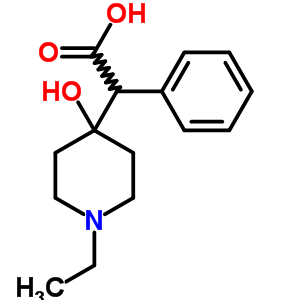 (1-乙基-4-羟基-4-哌啶基)(苯基)乙酸结构式_5449-34-3结构式