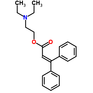 3,3-二苯基丙烯酸 2-(二乙基氨基)乙酯盐酸盐结构式_5449-57-0结构式