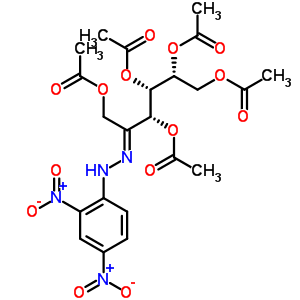 [(2R,3S,4R,5Z)-1,2,4,6-四乙酰氧基-5-[(2,4-二硝基苯基)亚肼基]己烷-3-基]乙酸酯结构式_54538-26-0结构式