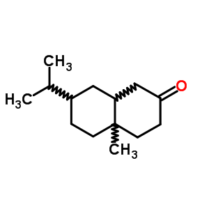 4alpha-甲基-7-丙-2-基-1,3,4,5,6,7,8,8alpha-八氢萘-2-酮结构式_54594-42-2结构式