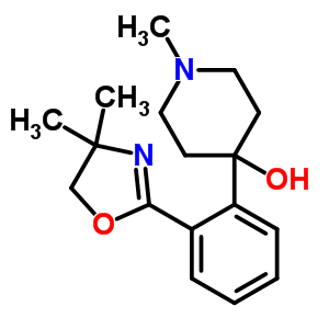 4-[2-(4,4-二甲基-5H-1,3-噁唑-2-基)苯基]-1-甲基-哌啶-4-醇结构式_54595-98-1结构式
