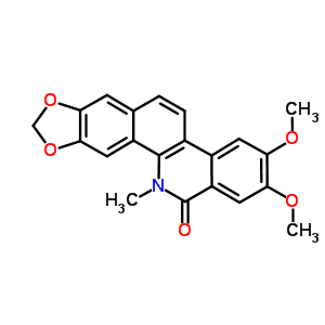 (1,3)Benzodioxolo(5,6-c)phenanthridin-13(12h)-one, 2,3-dimethoxy-12-methyl- Structure,548-31-2Structure