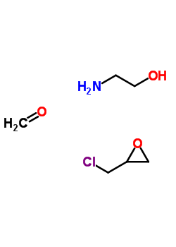 甲醛与 2-氨基乙醇和(氯甲基)环氧乙烷聚合物结构式_54910-07-5结构式