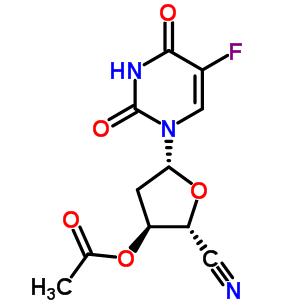 [(2R,3S,5R)-2-氰基-5-(5-氟-2,4-二氧代-嘧啶-1-基)四氢呋喃-3-基]乙酸酯结构式_54918-13-7结构式