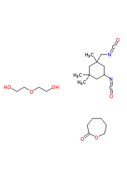 2-氧杂环庚烷酮与 5-异氰酸-1-(异氰酸甲基)-1,3,3-三甲基环己烷和 2,2-氧基二乙醇聚合物结构式_54954-84-6结构式