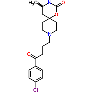 9-[3-(P-氯苯甲酰基)丙基]-5-甲基-1-噁-3,9-二氮杂螺[5.5]十一烷-2-酮结构式_54981-20-3结构式