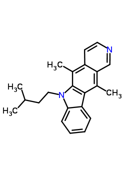 5,11-二甲基-6-(3-甲基丁基)-6H-吡啶并(4,3-b)咔唑结构式_55042-53-0结构式