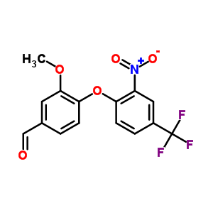3-甲氧基-4-[2-硝基-4-(三氟甲基)苯氧基]-苯甲醛结构式_5509-72-8结构式