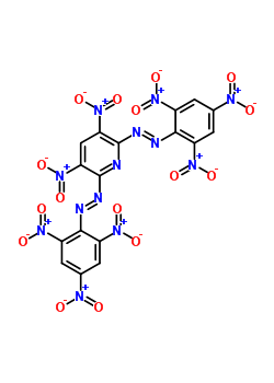 2,6-Bis(picrylazo)-3,5-dinitropyridine Structure,55106-96-2Structure