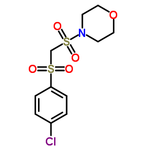 4-[[[(4-氯苯基)磺酰基]甲基]磺酰基]-吗啉结构式_55116-76-2结构式