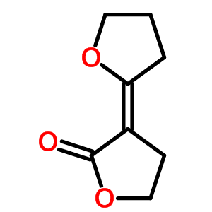 (3Z)-3-(四氢呋喃-2-亚基)四氢呋喃-2-酮结构式_55164-40-4结构式