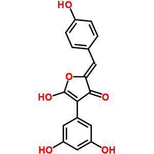 3-(2,4-二羟基苯基)-4-羟基-5-[(z)-(4-羟基苯基)亚甲基]-2(5h)-呋喃酮结构式_55215-40-2结构式