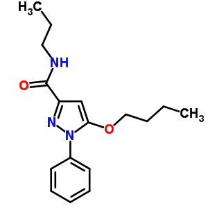 5-丁氧基-1-苯基-n-丙基-1H-吡唑-3-羧酰胺结构式_55228-43-8结构式