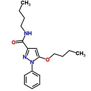 5-丁氧基-n-丁基-1-苯基-1H-吡唑-3-羧酰胺结构式_55228-47-2结构式