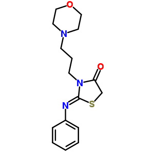 3-(3-吗啉丙基)-2-(苯基亚氨基)-4-噻唑啉酮结构式_55469-56-2结构式