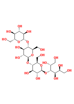 O-beta-D-吡喃葡萄糖基-(1-4)-O-beta-D-吡喃葡萄糖基-(1-4)-O-beta-D-吡喃葡萄糖基-(1-4)-D-山梨糖醇结构式_5548-55-0结构式