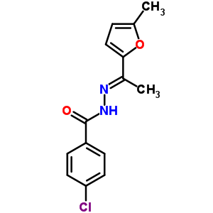 4-氯-n-[1-(5-甲基-2-呋喃基)亚乙基氨基]苯甲酰胺结构式_5554-58-5结构式