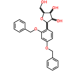 (S)-(9CI)-1,4-脱水-1-C-[2,4-双(苯基甲氧基)苯基]-D-核糖醇结构式_55583-07-8结构式