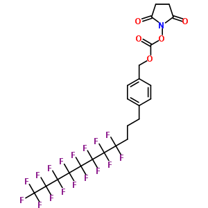 N-[4-(3,3,4,4,5,5,6,6,7,7,8,8,9,9,10,10,10-heptadecafluorodecyl) benzyloxycarbonyloxy] succinimide,1 Structure,556050-49-8Structure