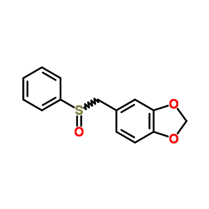 5-((苯基亚磺酰基)甲基)-1,3-苯并二氧杂环戊烯结构式_55815-82-2结构式
