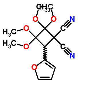 4-(2-呋喃)-2,2,3,3-四甲氧基-1,1-环丁烷二甲腈结构式_56069-54-6结构式
