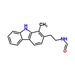 n-[2-(1-甲基-9h-咔唑-2-基)乙基]-甲酰胺结构式_5610-75-3结构式