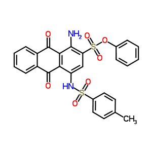 1-氨基-4-(4-甲基苯基磺酰氨基)-2-蒽醌磺酸苯酯结构式_56222-83-4结构式