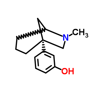 (-)-3-[6-甲基-6-氮杂双环[3.2.1]-1-辛基]苯酚结构式_56231-77-7结构式