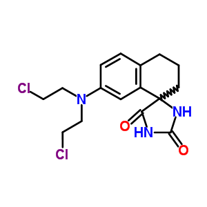 7-[双(2-氯乙基)氨基]-3,4-二氢-螺[咪唑啉-4,1(2H)-萘]-2,5-二酮结构式_5636-82-8结构式