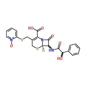 2-[[(7R)-7-[[(r)-2-phenyl-2-hydroxy-1-oxoethyl]amino]-4-carboxycepham-3-en-3-yl]methylthio]pyridine 1-oxide Structure,56369-20-1Structure