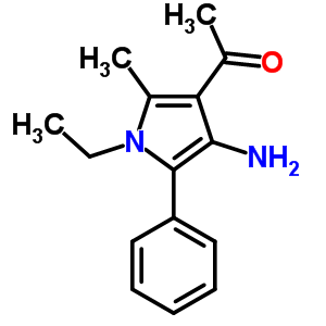 1-(4-氨基-1-乙基-2-甲基-5-苯基-1H-吡咯-3-基)乙酮结构式_56464-20-1结构式
