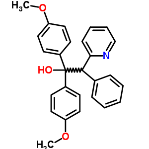 alpha,alpha-双(4-甲氧基苯基)-beta-苯基-2-吡啶乙醇结构式_56501-71-4结构式
